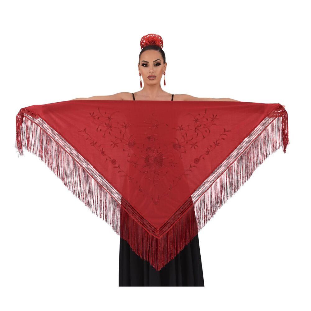 3899 Mantón Flamenco Grande. Medida 75x35cm Sin Contar Los Flecos